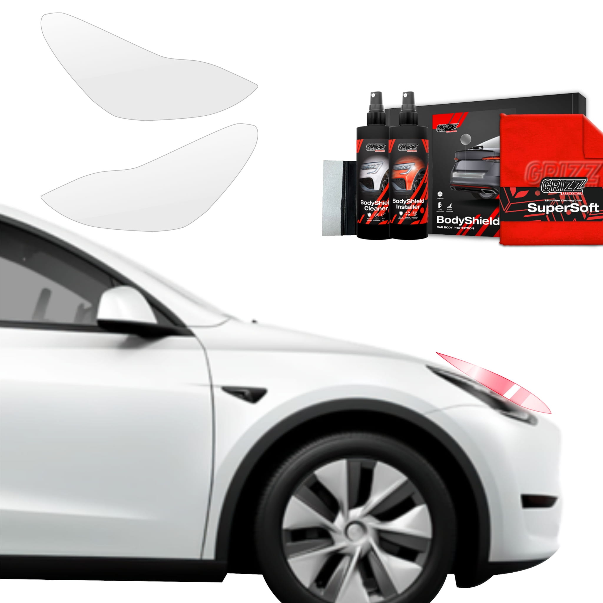 2w1 Folia ochronna na lampy Grizz Protector do Tesla Model Y (2020-2024)