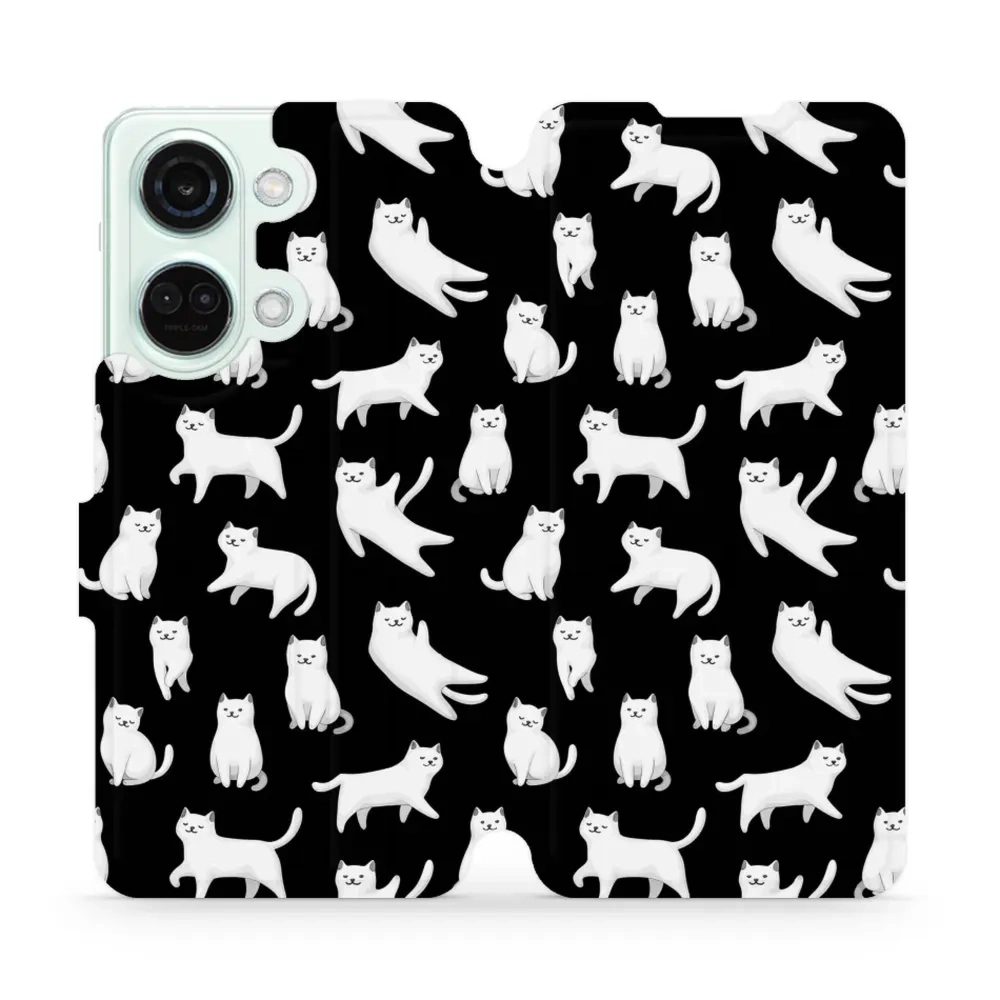 Etui z klapką do OnePlus Nord 3, Mobiwear Book, kotki luna