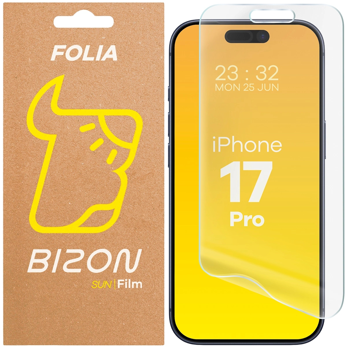 Folia matowa Bizon Glass Film Sun do iPhone 17 Pro, 1 sztuka