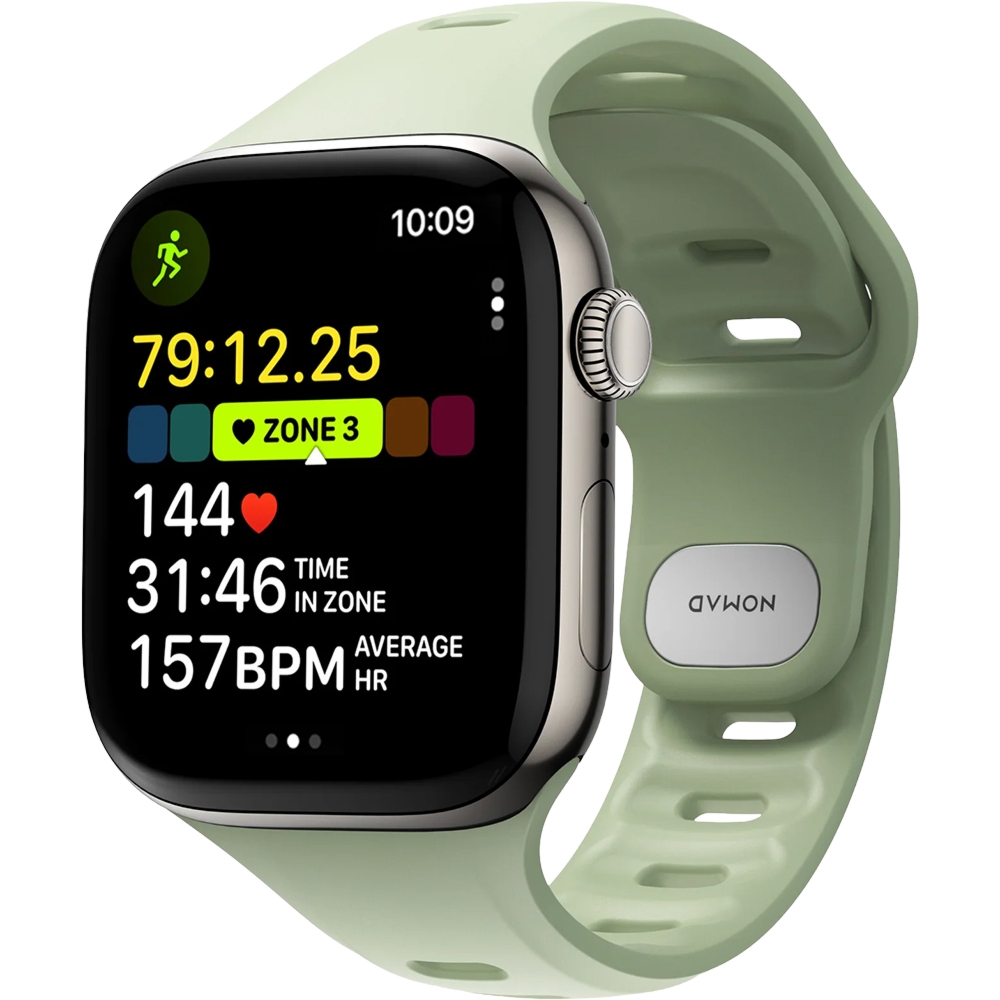 Pasek do zegarka Nomad Tempo Band do Apple Watch 42 / 41 / 40 / 38 mm, jasnozielone
