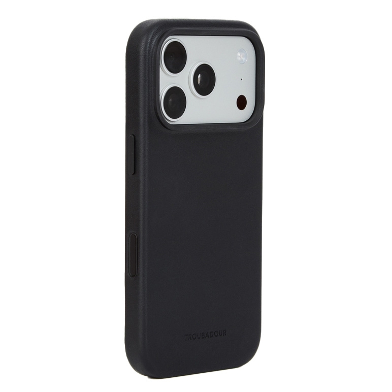 Etui Troubadour Full Leather Case do MagSafe do iPhone 18 Pro Max, czarne