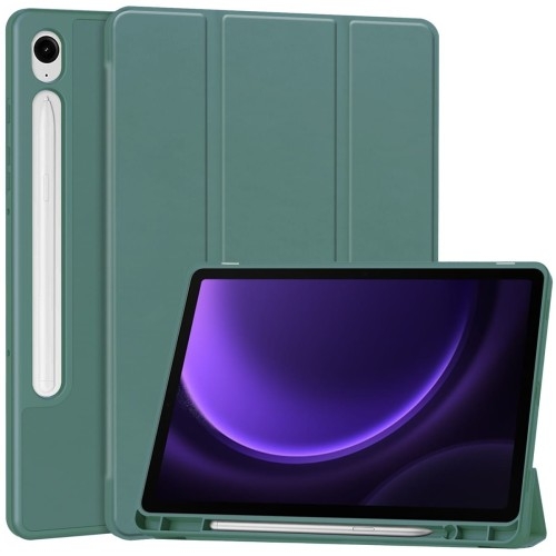 Image of Etui Bizon Case Tab Lizard do Samsung Galaxy Tab S9 / S9 FE, ciemnozielone