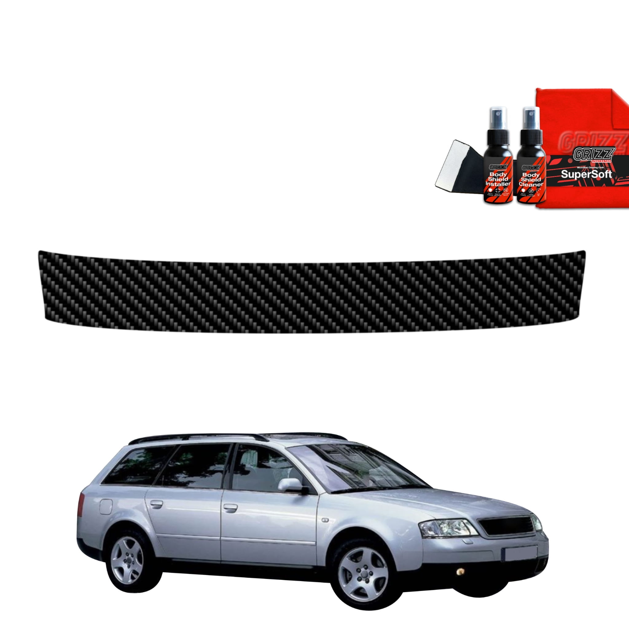 Folia karbonowa Grizz Protector na próg bagażnika do Audi A6 C5 Avant (1998-2004)