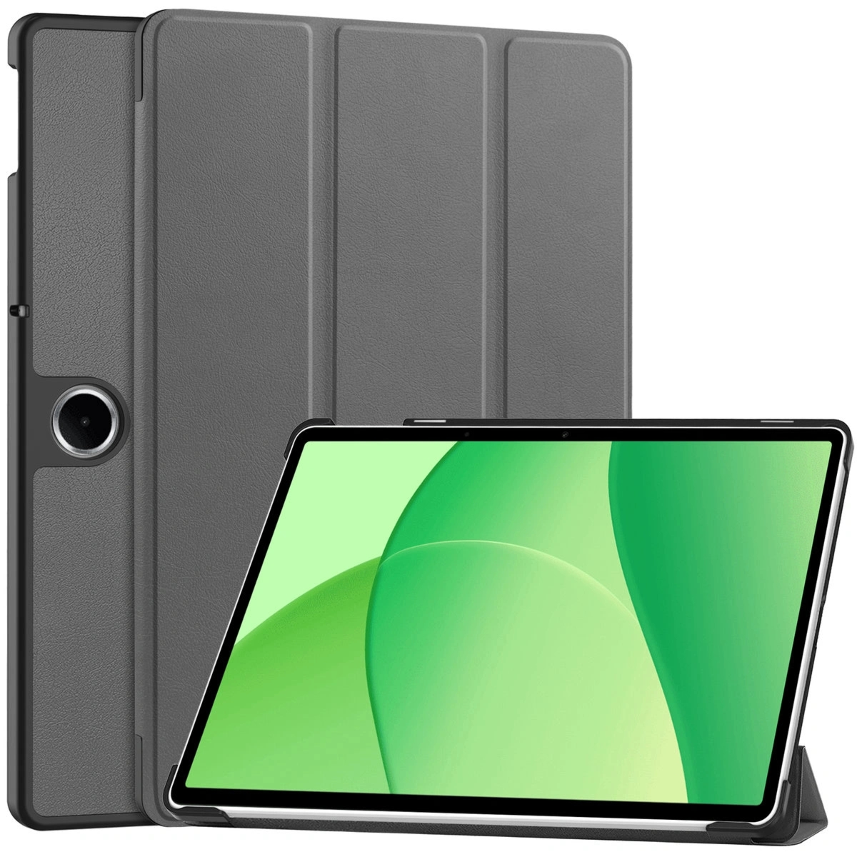 Etui z klapką Bizon Case Tab Croc do OnePlus Pad Lite / Oppo Pad SE, szare