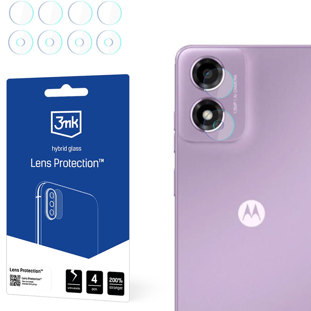 Image of Osłona na aparat 3mk Lens Protection do Motorola Moto E14, 4 zestawy