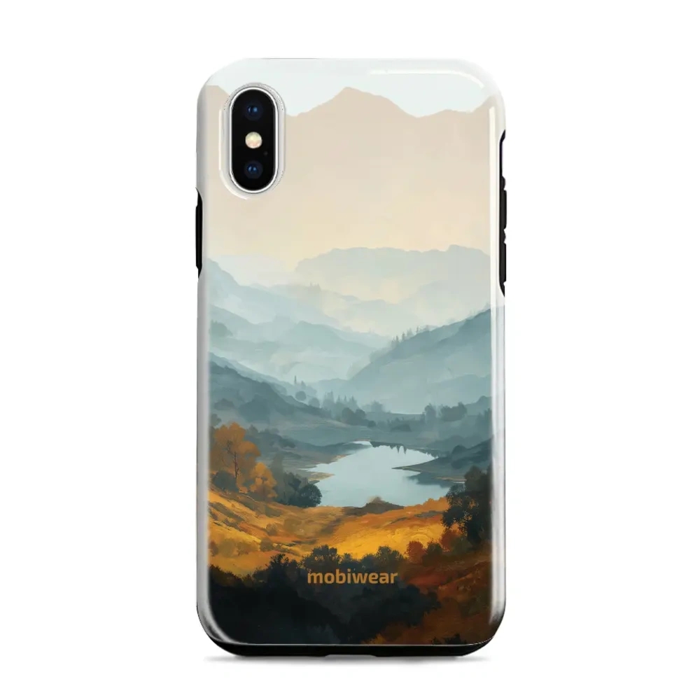 Etui ochronne do iPhone XR, Mobiwear Elite Pro, jezioro w dolinie