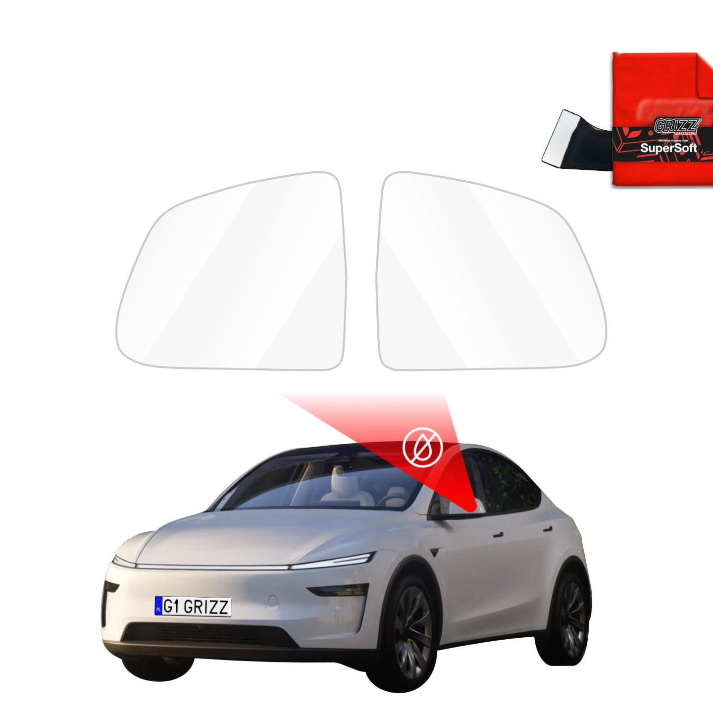 Folia przeciwdeszczowa Grizz Protector na lusterka do Tesla Model Y Juniper (2024-2025)