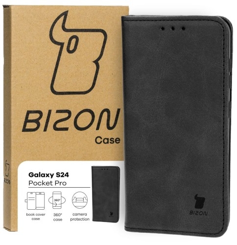 Image of Etui Bizon Case Pocket Pro do Galaxy S24, czarne