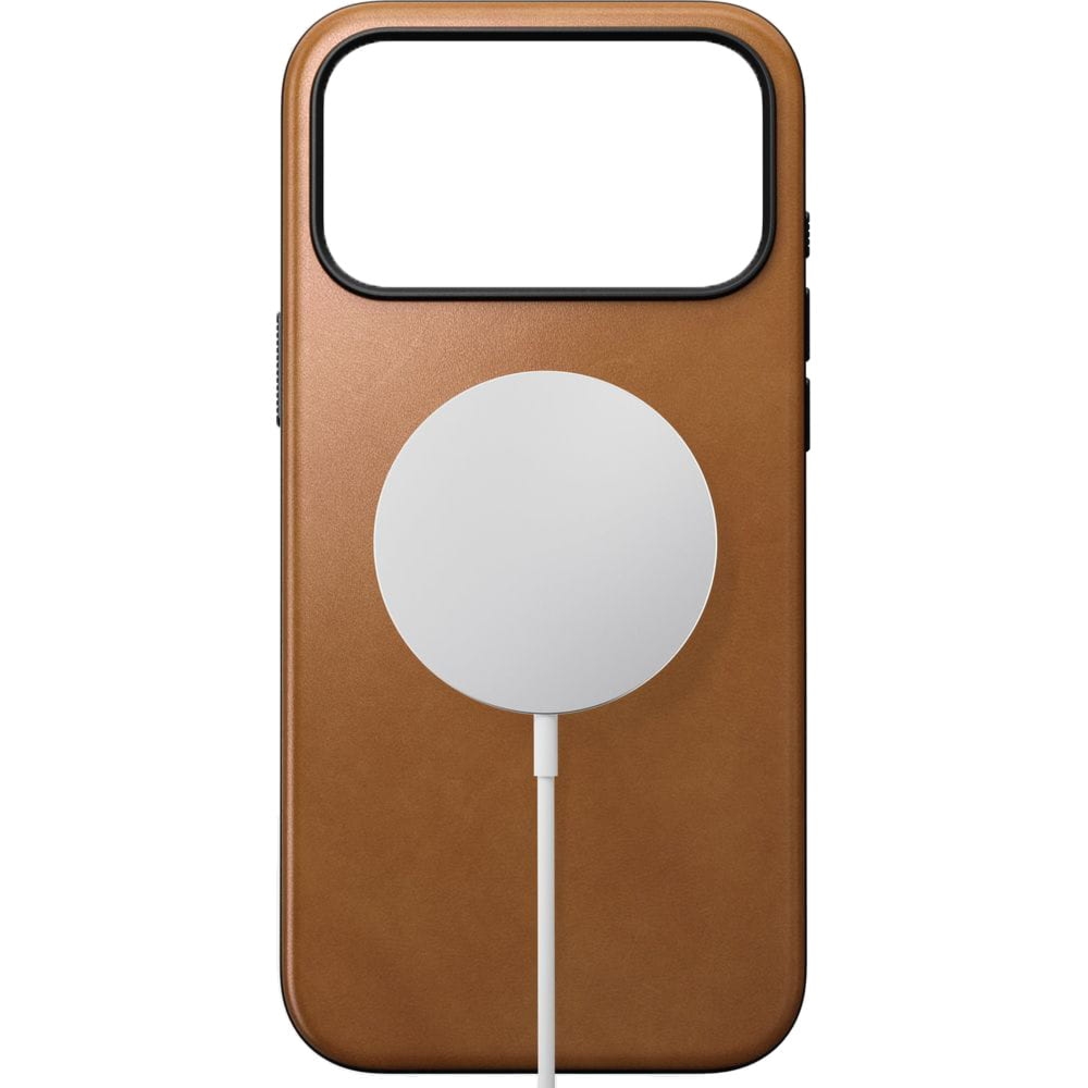 OUTLET: Etui z naturalnej skóry do iPhone 17 Pro Max, Nomad Modern Leather Case do MagSafe, jasnobrązowe