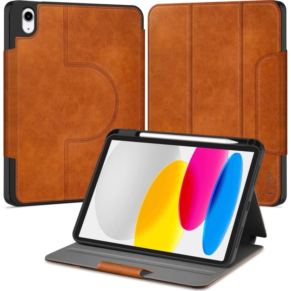 Etui Tech-Protect Fleece do iPad 11 (A16) 2025 / 10,9 10 gen. 2022, brązowe