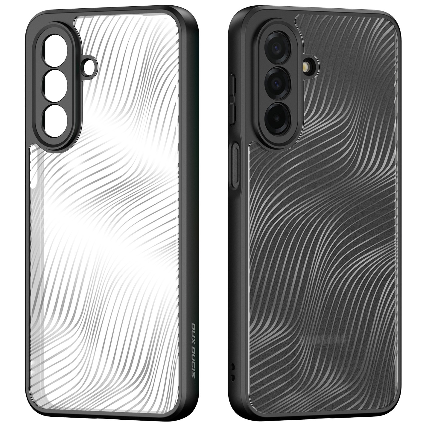 Etui Dux Ducis AIMO do Galaxy A27 5G, przezroczyste z czarną ramką