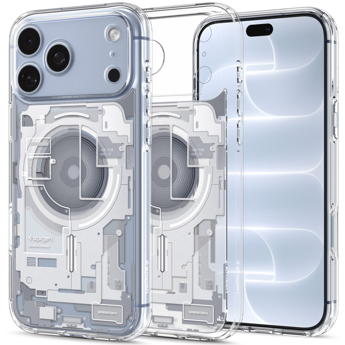 Etui Spigen Ultra Hybrid Mag do MagSafe do iPhone 18 Pro Max, przezroczysto-białe (Zero One)