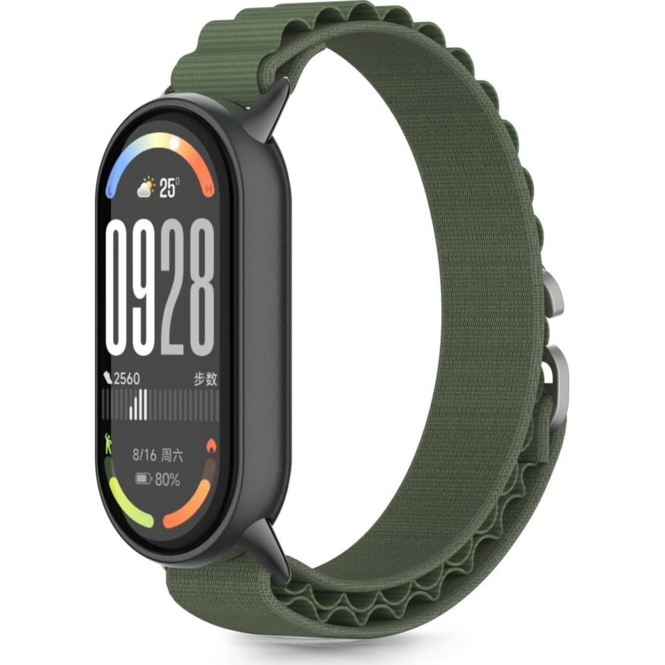 Pasek Tech-Protect Nylon Pro do Xiaomi Smart Band 10 / 9 / 9 NFC / 8,  zielony