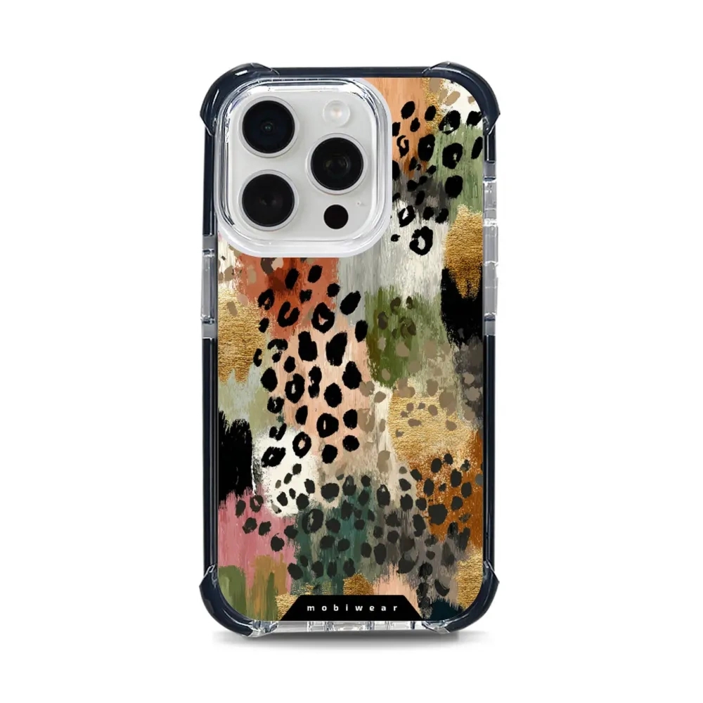 Etui ochronne do iPhone 15 Pro do MagSafe, Mobiwear Elite Bumper, malownicze cętki