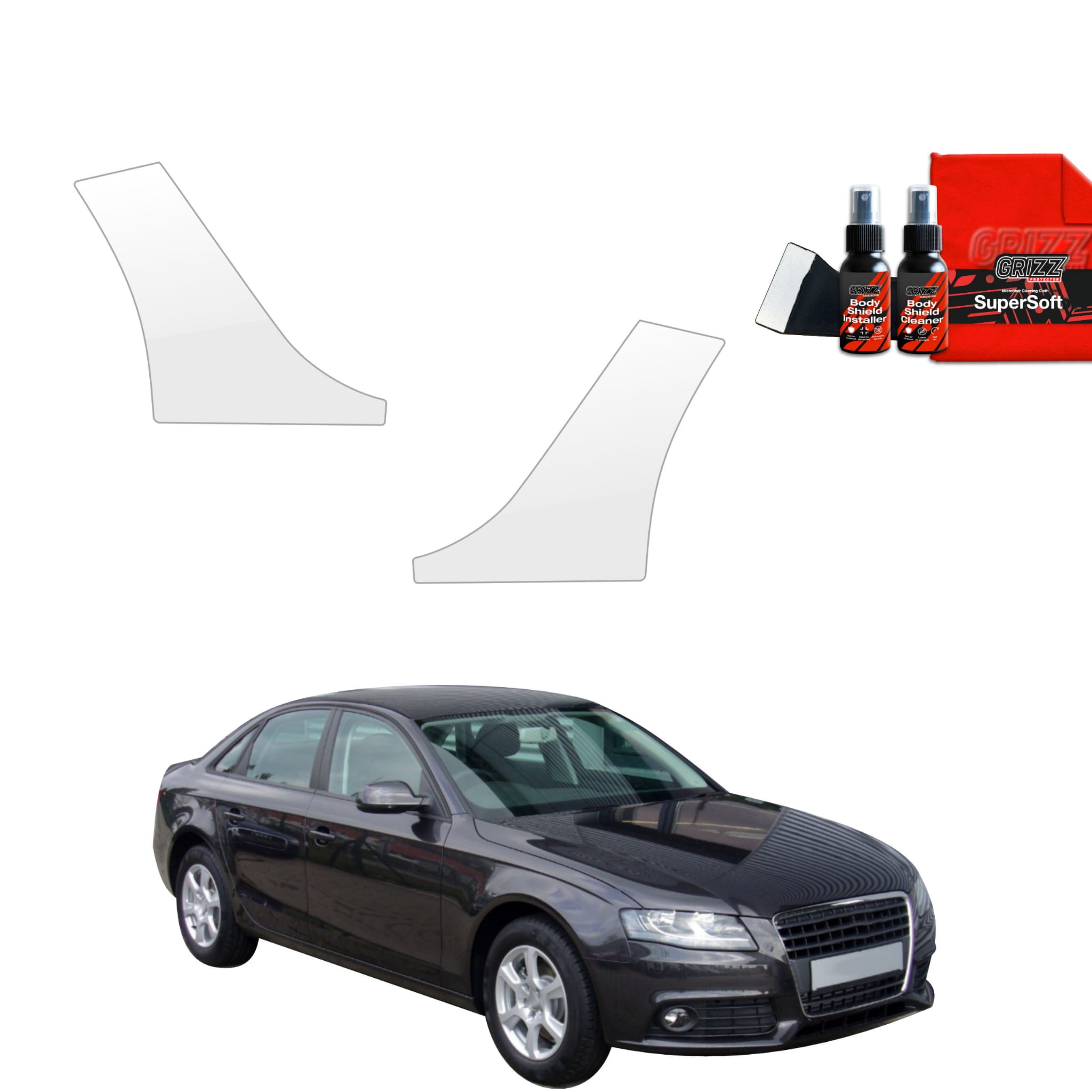2w1 Folia ochronna na nadkola Grizz Protector do Audi A4 B8 Sedan (2007-2011)