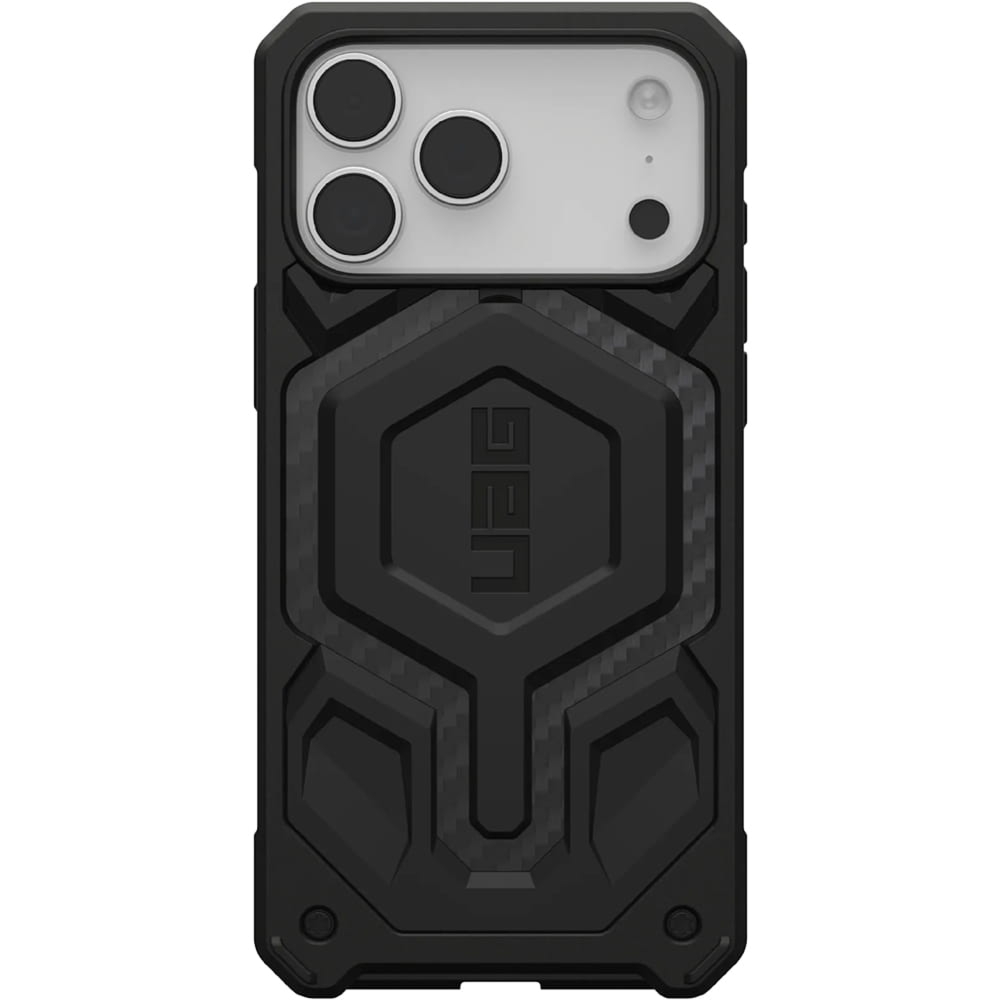Etui pancerne UAG Monarch Pro Mag do MagSafe do iPhone 18 Pro Max / 17 Pro Max, czarne z włóknem węglowym