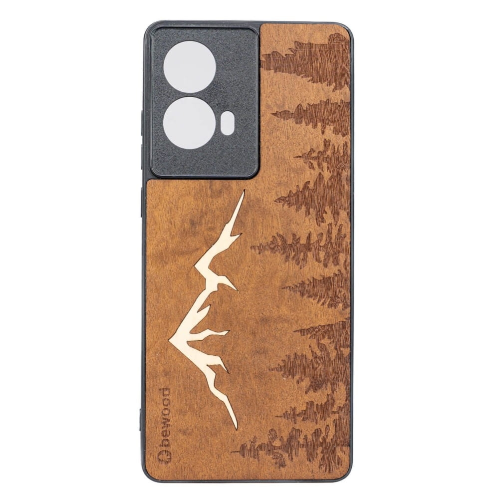 Drewniane etui do Motorola Moto G85 5G, Bewood Góry Imbuia