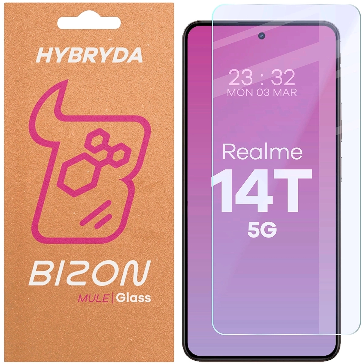 Elastyczne szkło hybrydowe Bizon Hybrid Mule do Realme 14T 5G