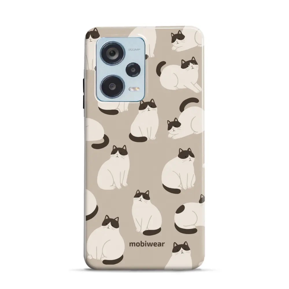 Etui ochronne do Xiaomi Redmi Note 12 Pro+ 5G, Mobiwear Elite Pro, kawa miau