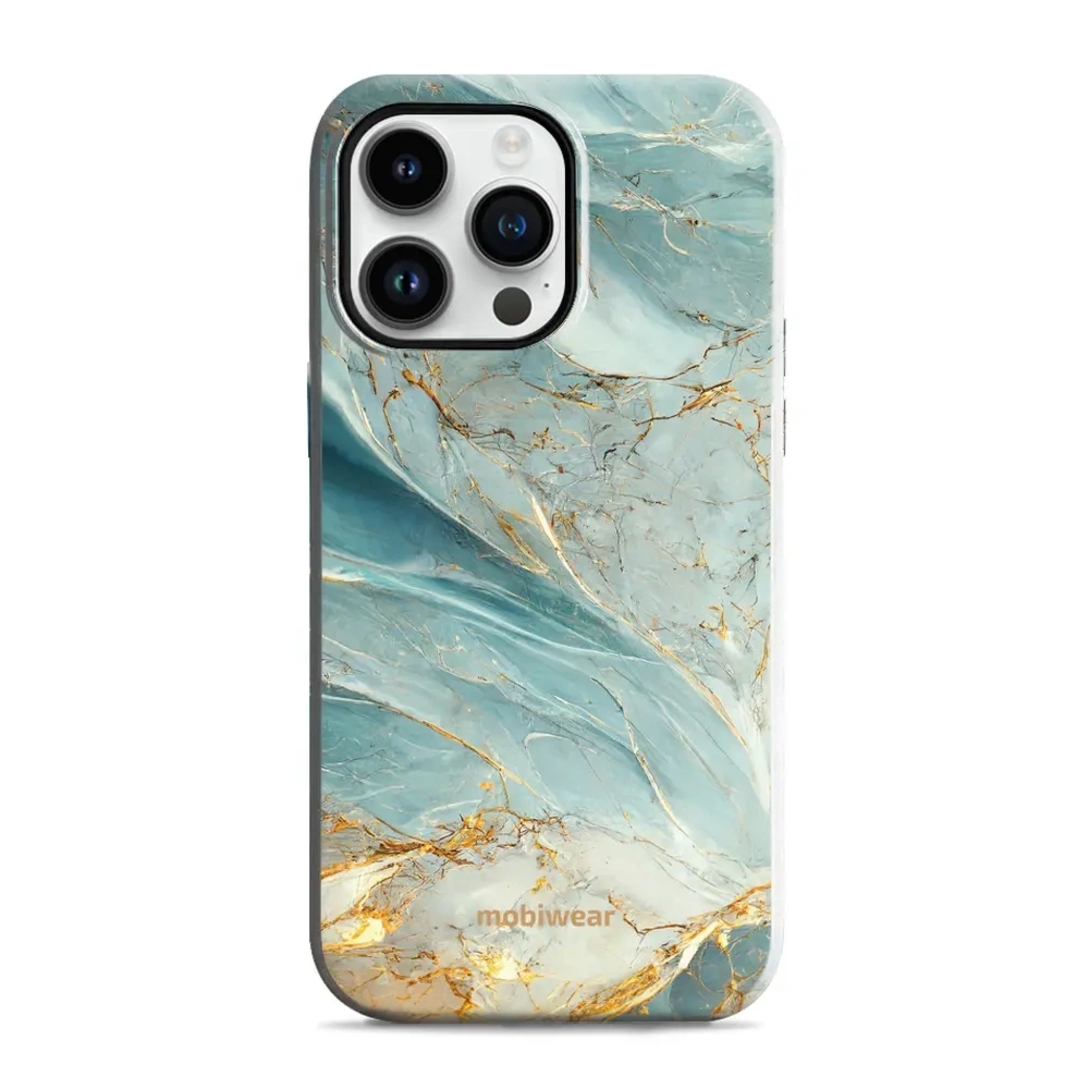 Etui ochronne do iPhone 14 Pro Max, Mobiwear Elite Pro, żyła lazuru