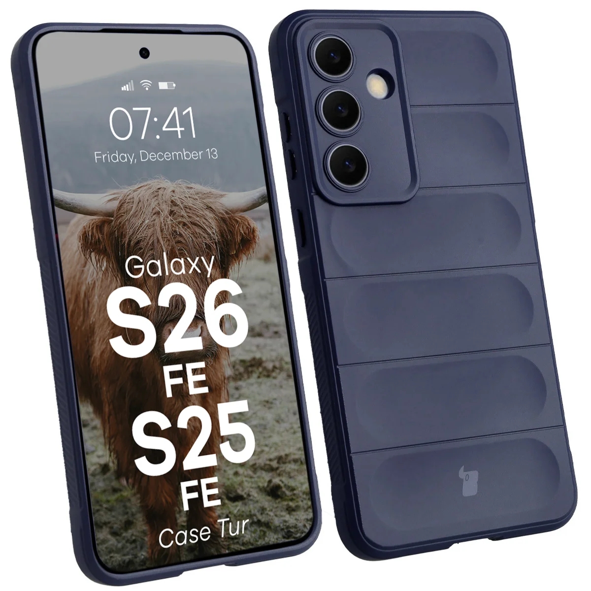 Pancerne etui Bizon Case Tur do Galaxy S26 FE/S25 FE, granatowe