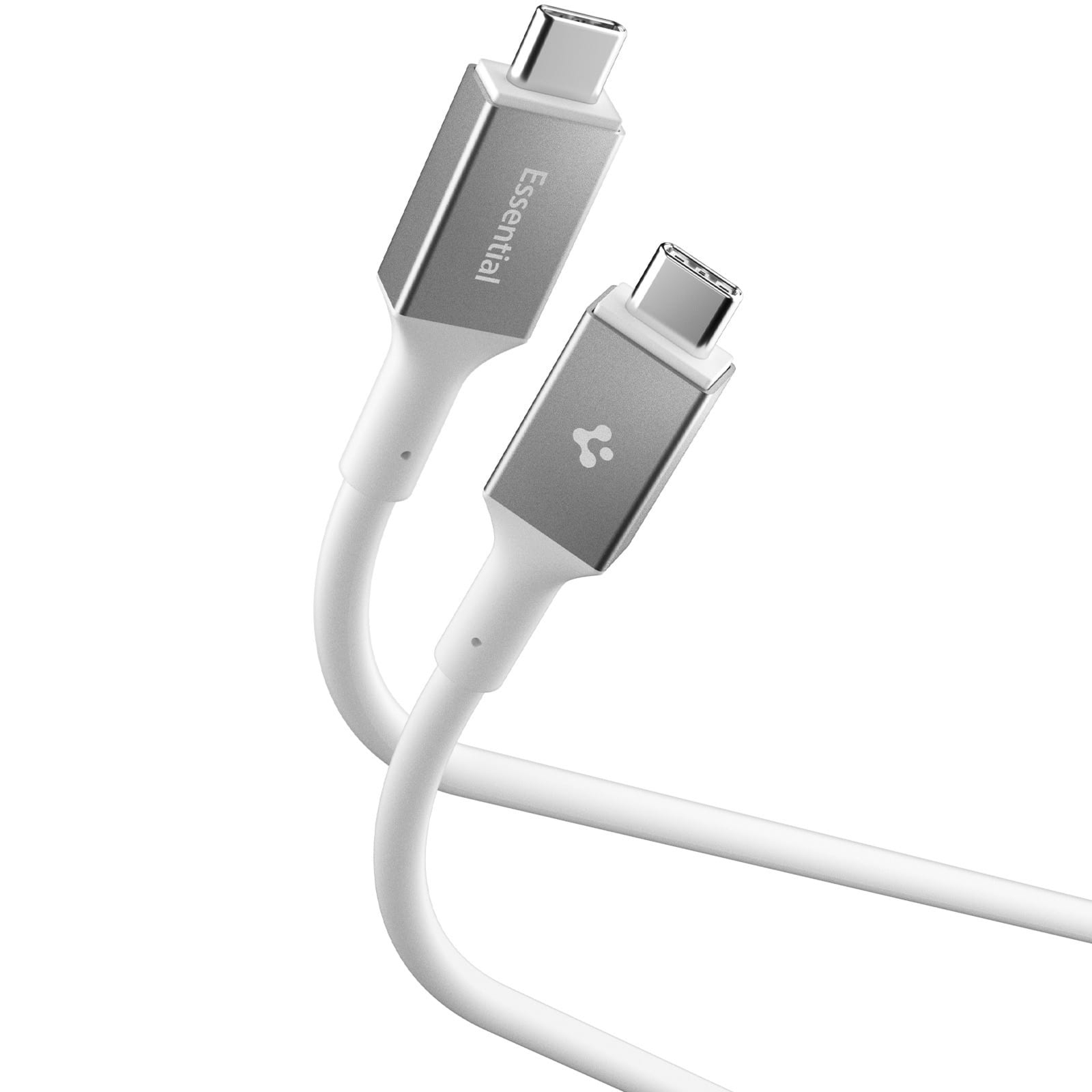 Kabel Spigen Essential DuraBend EB24012CC USB-C do USB-C 40 Gb/s 240W, 1,2 m, biały