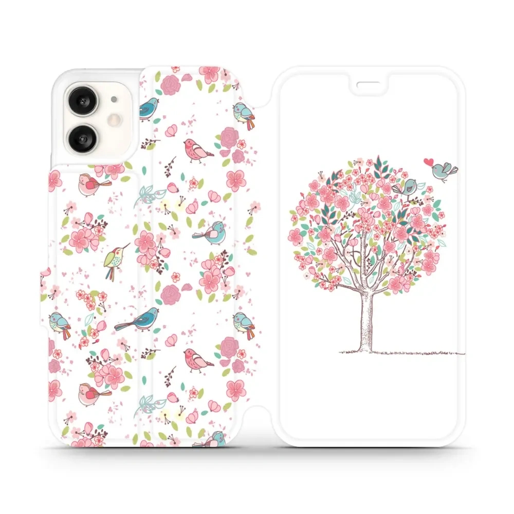 Etui z klapką do iPhone 11, Mobiwear Book, różowy gaj