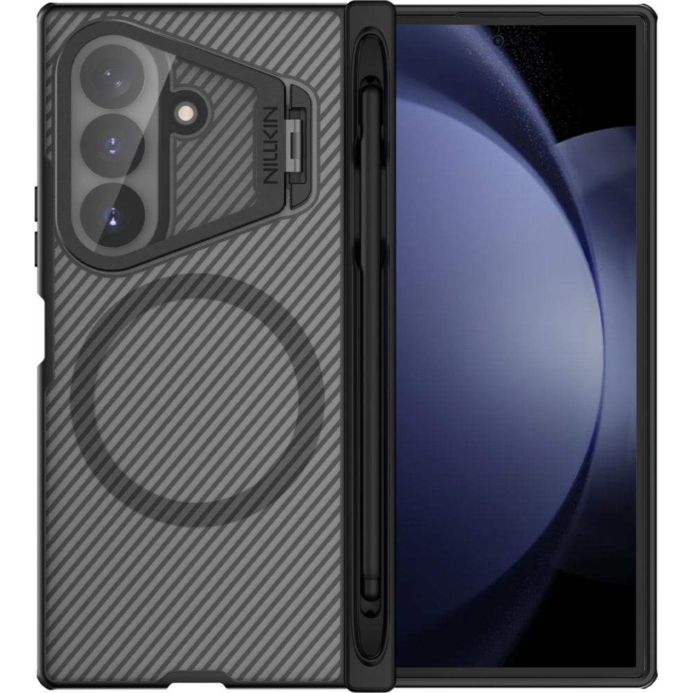 Etui z rysikiem Nillkin CamShield Prop Magnetic do Galaxy Z Fold8 Ultra, przydymione z czarna ramką
