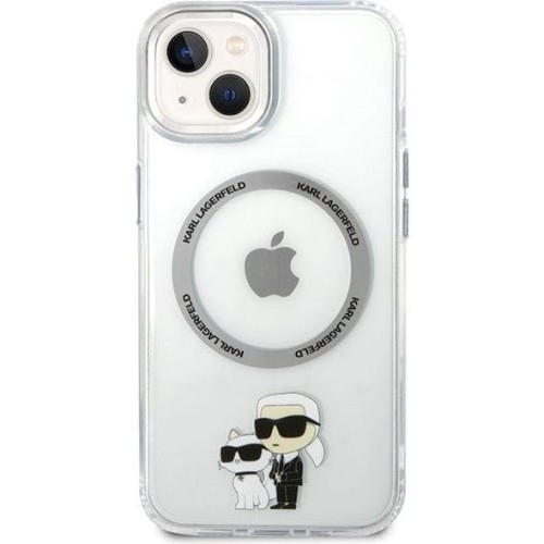 Image of Etui Karl Lagerfeld Hard Case Transparent Iconic Karl & Choupette MagSafe do iPhone 13, przezroczyste