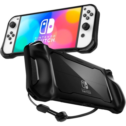 Image of Etui Spigen Rugged Armor Nintendo Switch Oled, czarne