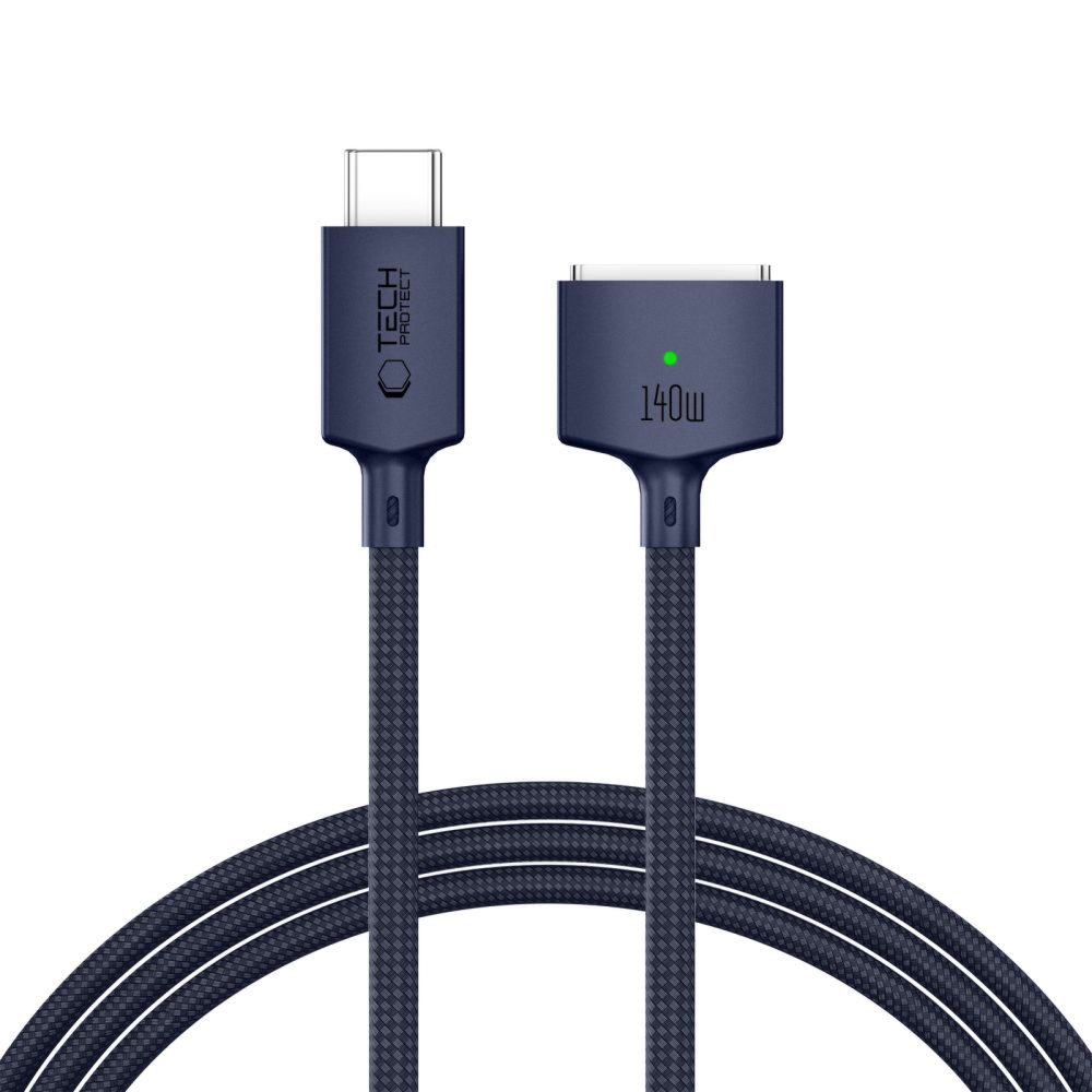 Kabel USB-C – MagSafe 3 140W, Tech-Protect MMC01, 2m, granatowy