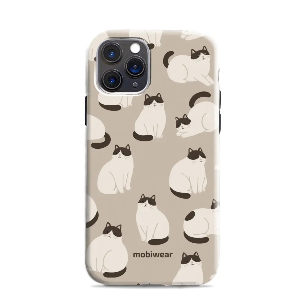 Etui ochronne do iPhone 11 Pro, Mobiwear Elite Pro, kawa miau