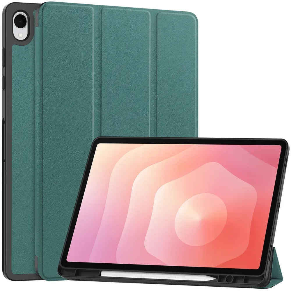 Etui z klapką Bizon Case Tab Lizard do Galaxy Tab S12 Plus, ciemnozielone
