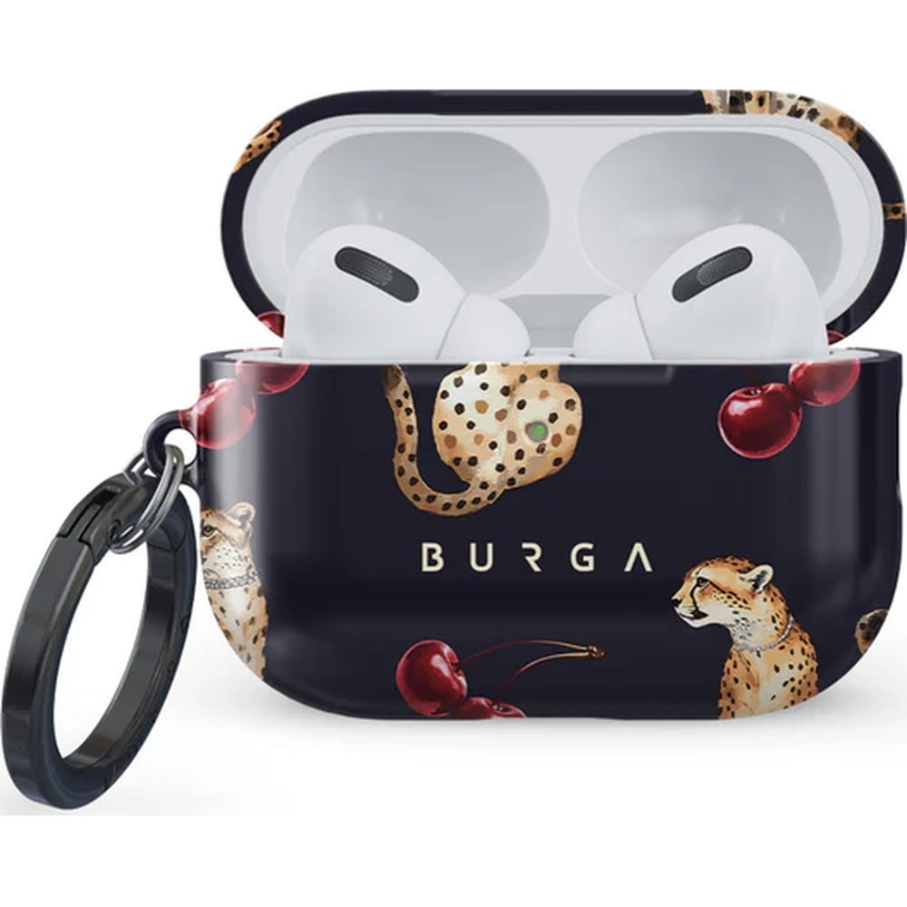 Etui Burga Cougar do AirPods Pro 3, granatowe ze wzorem