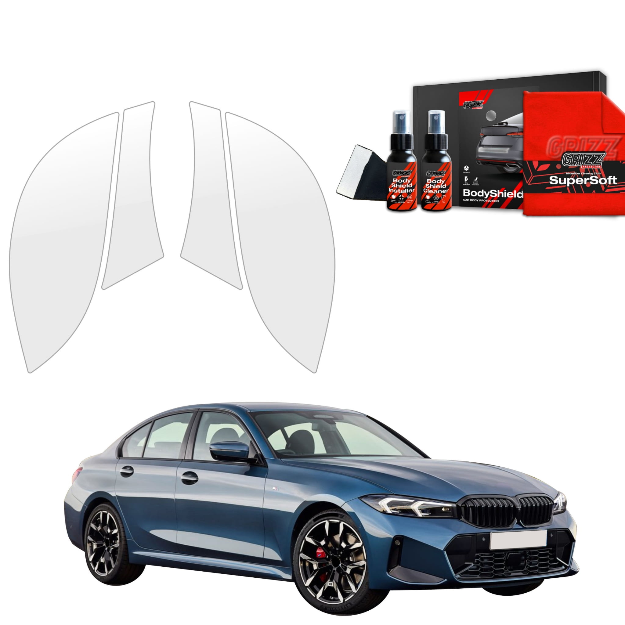 4w1 Folia ochronna Grizz Protector na nadkola do BMW 3 Sedan (2025-2026)