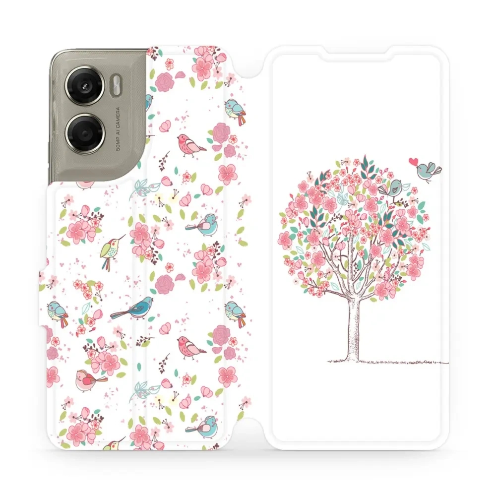 Etui z klapką do Motorola Moto G06 4G / Motorola Moto G06 Power 4G, Mobiwear Book, różowy gaj