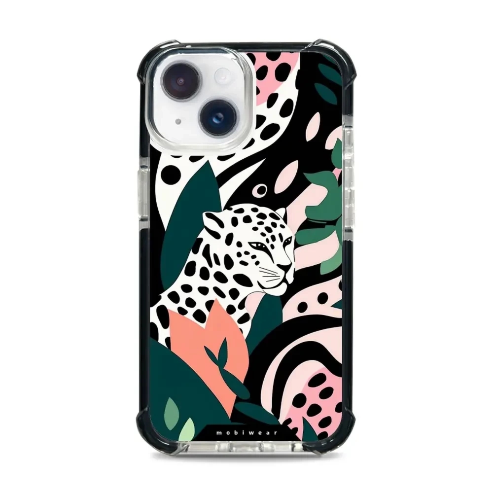 Etui ochronne do iPhone 14 do MagSafe, Mobiwear Elite Bumper, tropikalny gepard