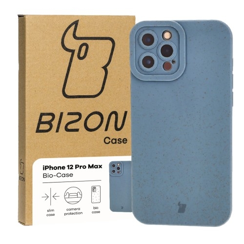 Image of Ekologiczne etui Bizon Bio-Case do iPhone 12 Pro Max, niebieskie