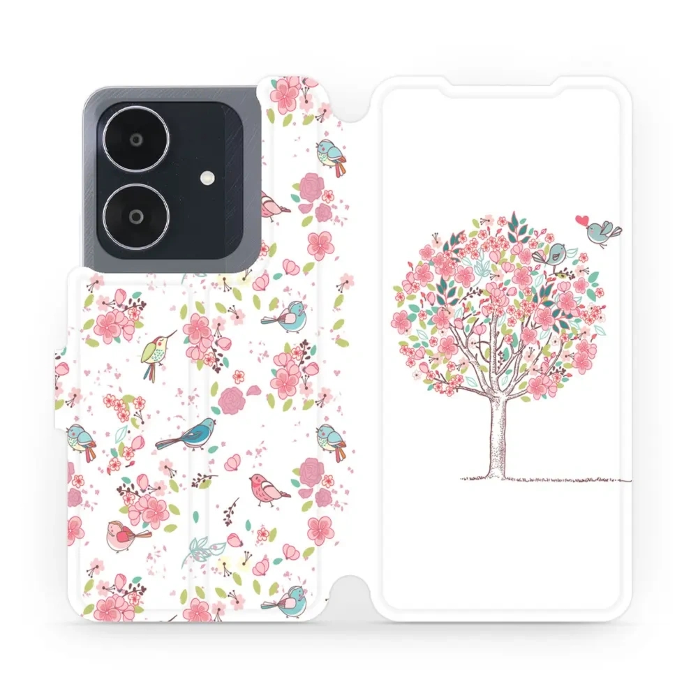 Etui z klapką do Realme Note 60, Mobiwear Book, różowy gaj