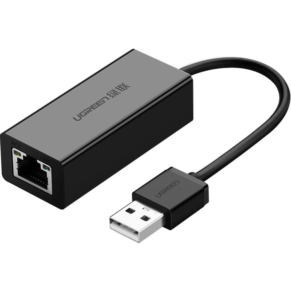 Adapter Ugreen CR110 USB-A 2.0 do Ethernet (RJ45), 10/100 MB/s, czarny
