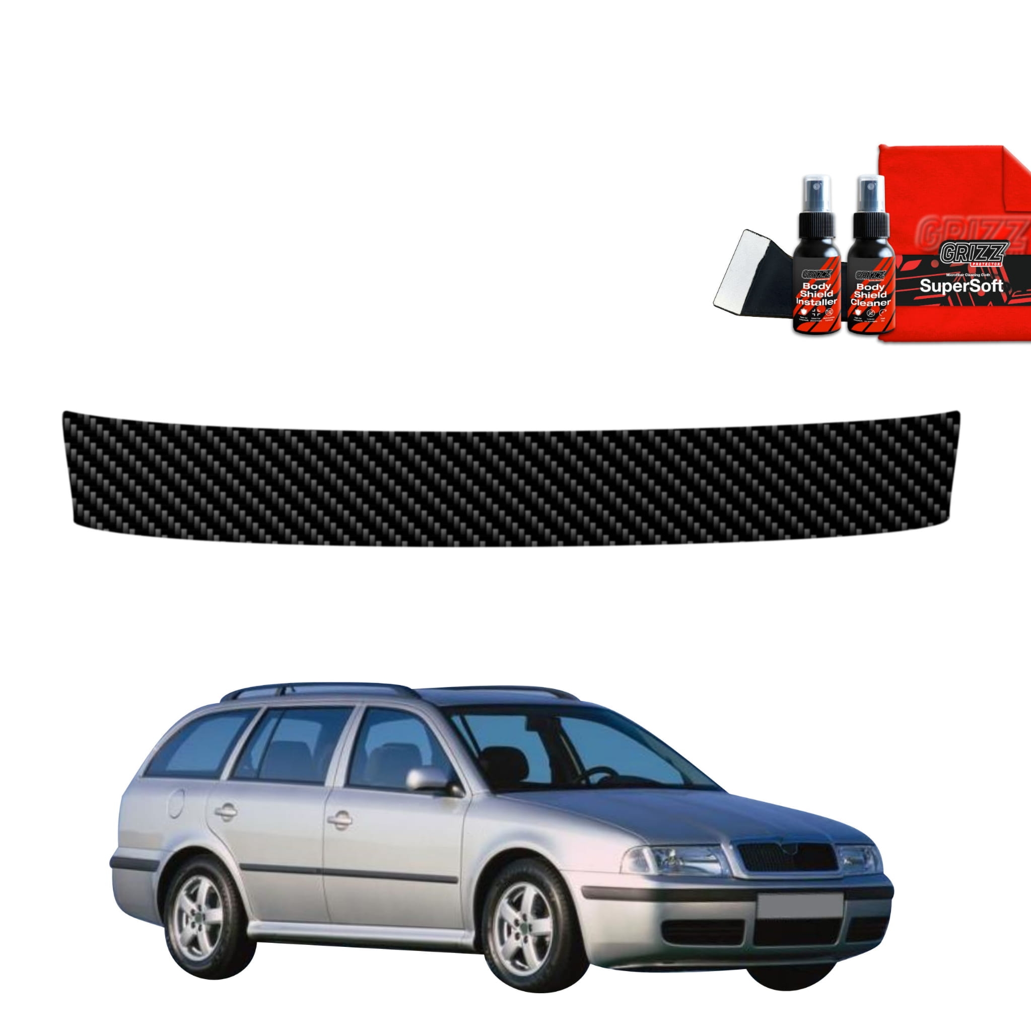 Folia karbonowa Grizz Protector na próg bagażnika do Skoda Octavia Kombi (1996-2010)