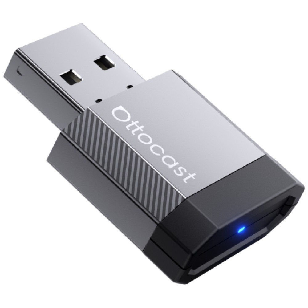 Adapter do bezprzewodowego CarPlay i Android Auto, Ottocast Mini NOVA CA530-T3, USB-A + przejściówka USB-C