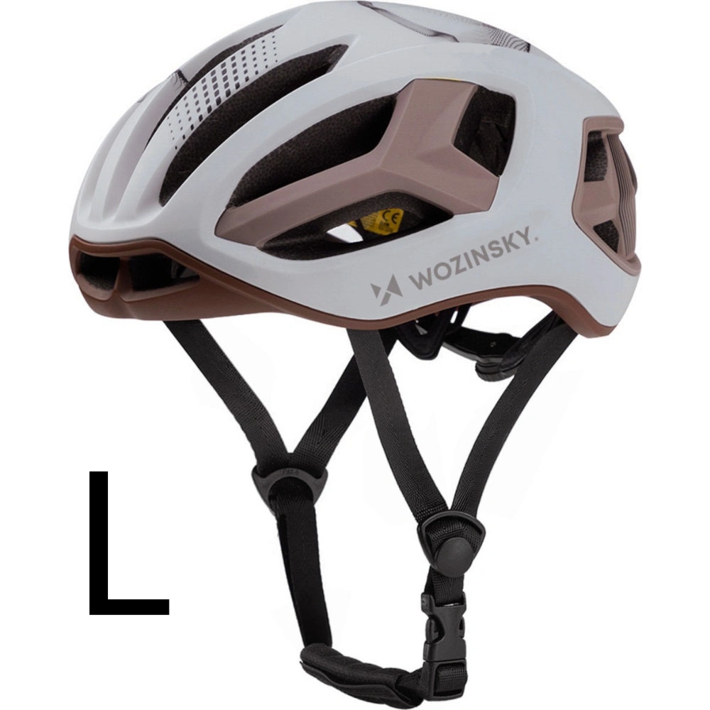 Kask rowerowy szosowy MTB Wozinsky HT-68TL ultracienki 57-62 cm rozmiar L,  brązowy
