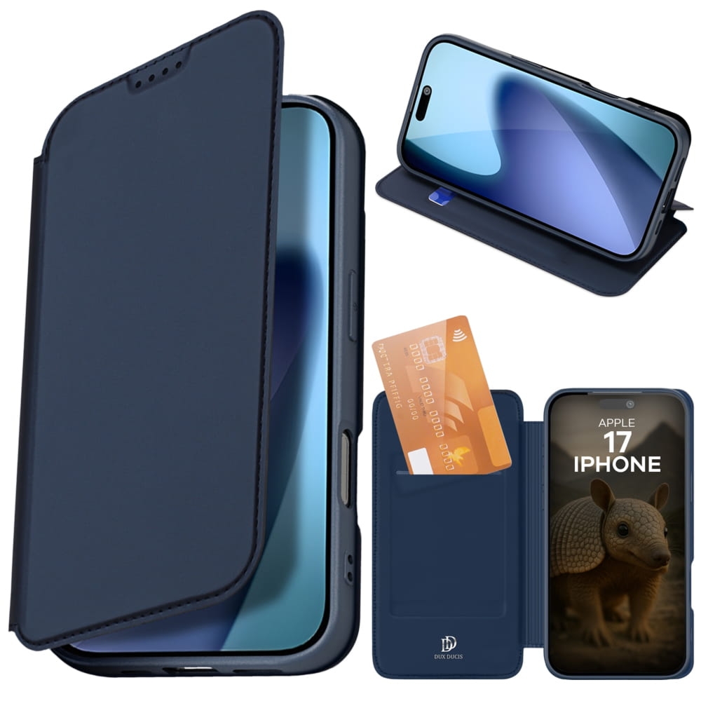 Etui z klapką Dux Ducis Skin Pro do iPhone 17, granatowe