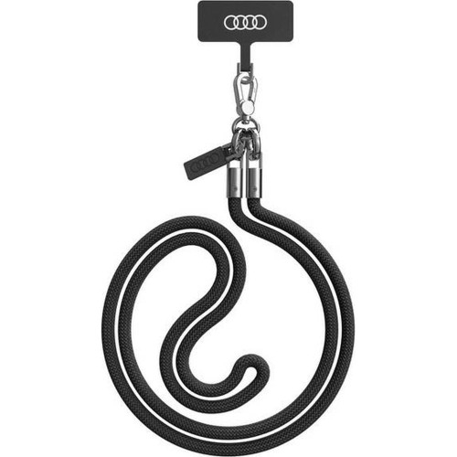 Image of Uniwersalna smycz na telefon Audi crossbody AU-CBL8-R8/D1-BK, 120cm, 6mm, czarna