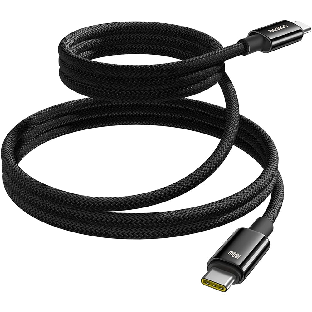 Image of Kabel Baseus Tungsten Gold magnetyczny USB-C, 100W PD, 1m, czarny