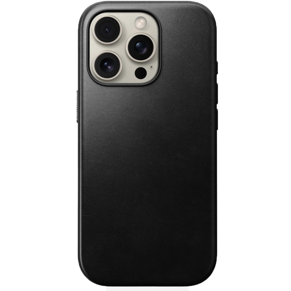 Image of Skórzane etui Nomad Modern Leather Horween Series do MagSafe, do iPhone 16 Pro Max, czarne