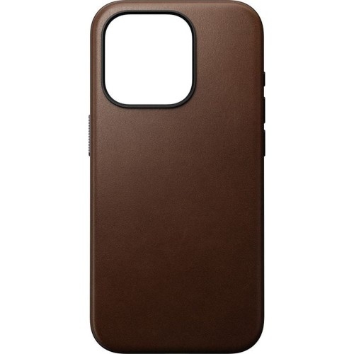 Image of Skórzane etui Nomad Modern Leather do iPhone 15 Pro MagSafe, ciemnobrązowe