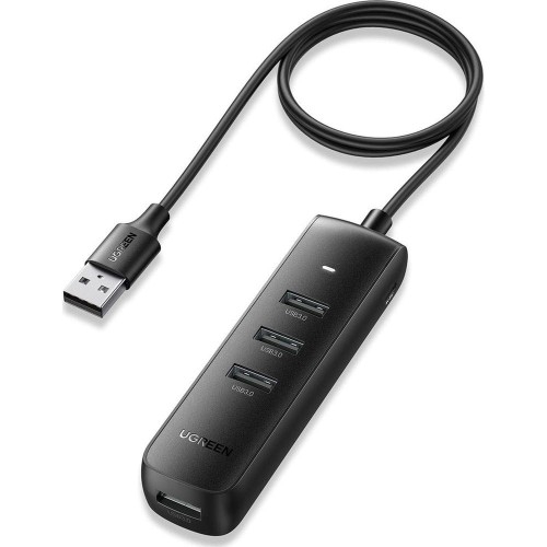 Image of HUB Ugreen rozdzielacz USB - 4x USB 3.0 Gen 1 z portem zasilania USB-C, czarny