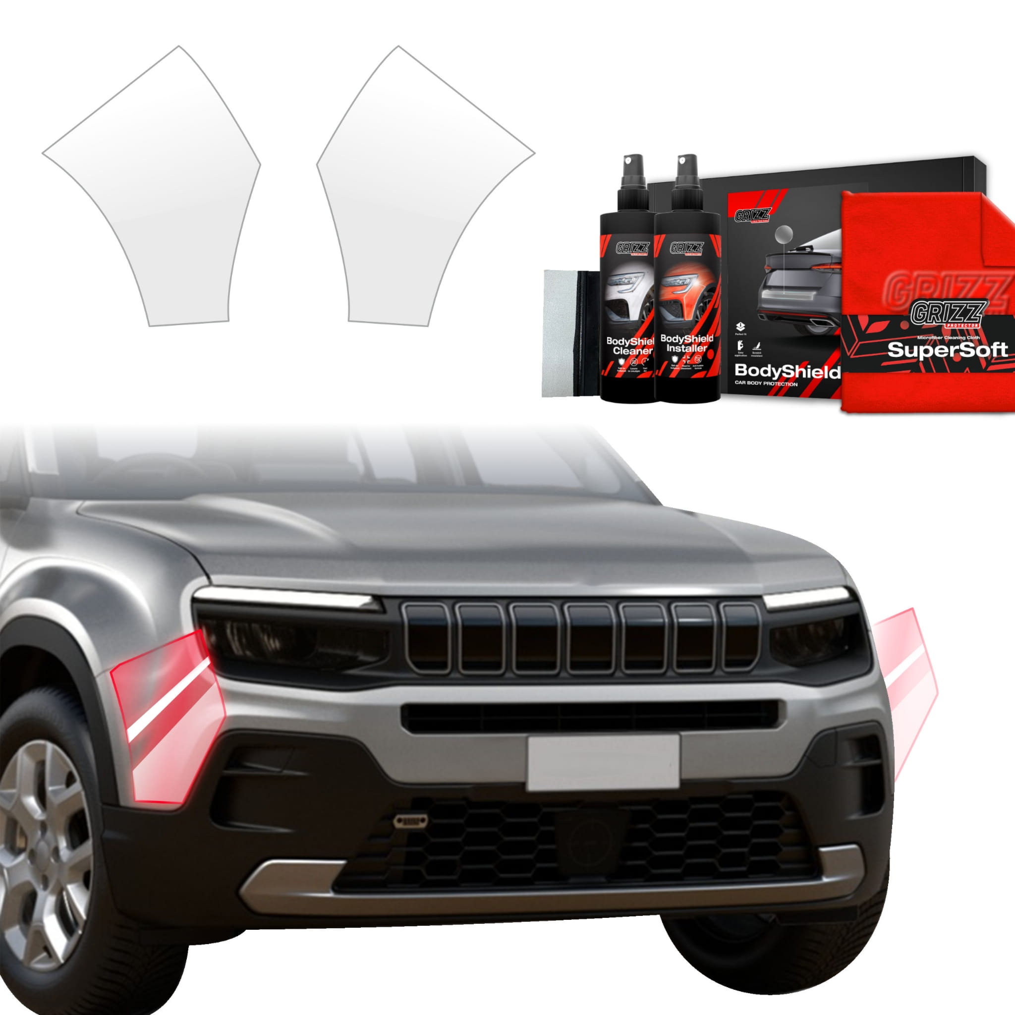2w1 Folia ochronna Grizz Protector na zderzak do Jeep Avenger (2023-2026)